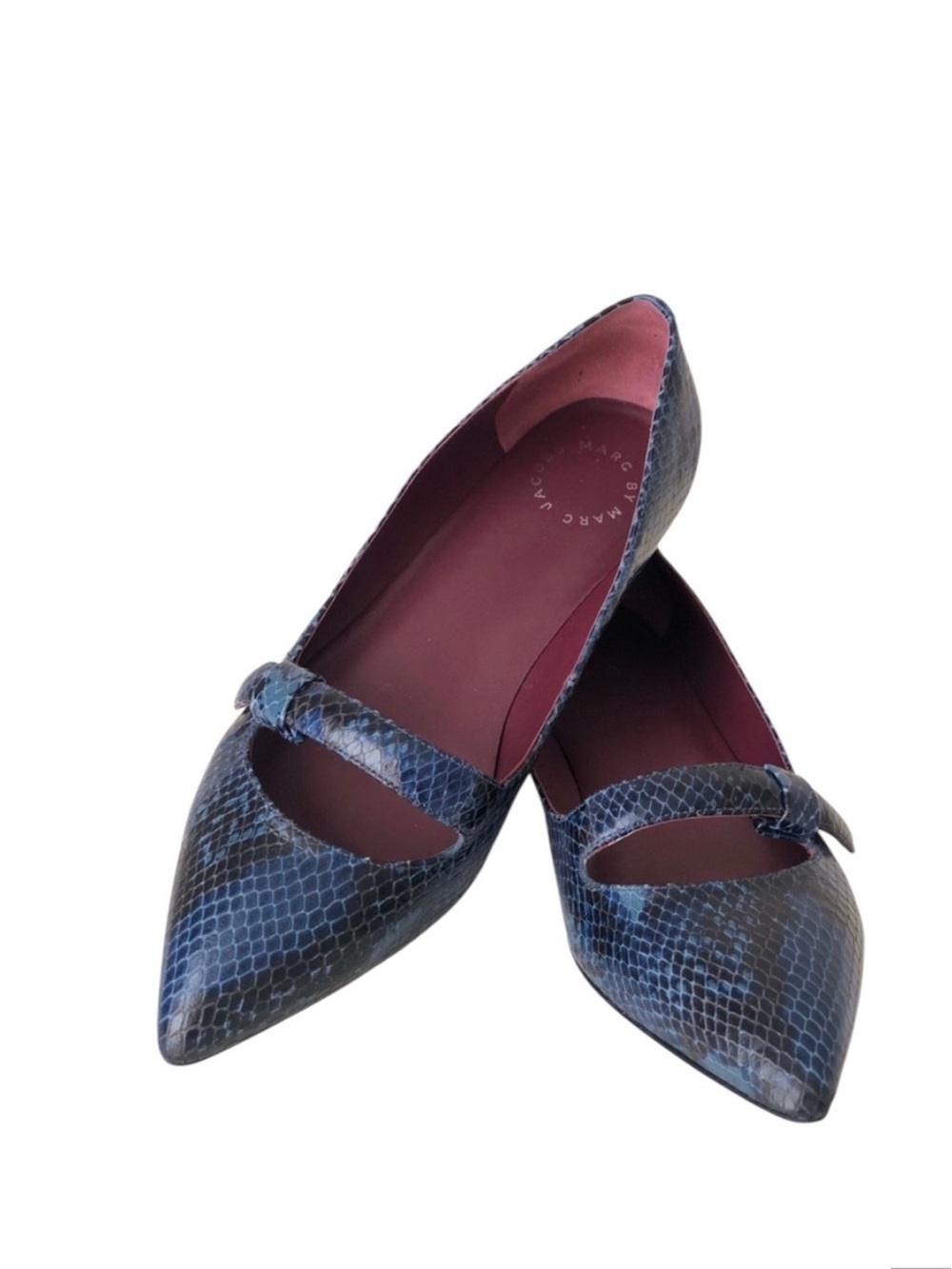 Marc Jacobs navy snake Print Mary Jane Flats